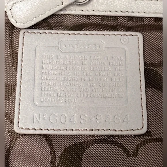 VINTAGE COACH SOHO CREAM/BEIGE HOBO LEATHER SHOULDER SHOULDER BAG  9464 - Picture 13 of 15